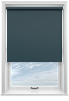 Trinity (Blackout), Teal - Twist&Fit Roller Blind